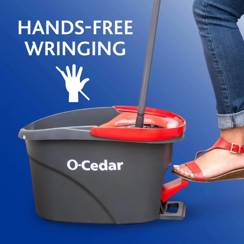 Système de nettoyage de vadrouille et de seau en microfibre O-Cedar EasyWring