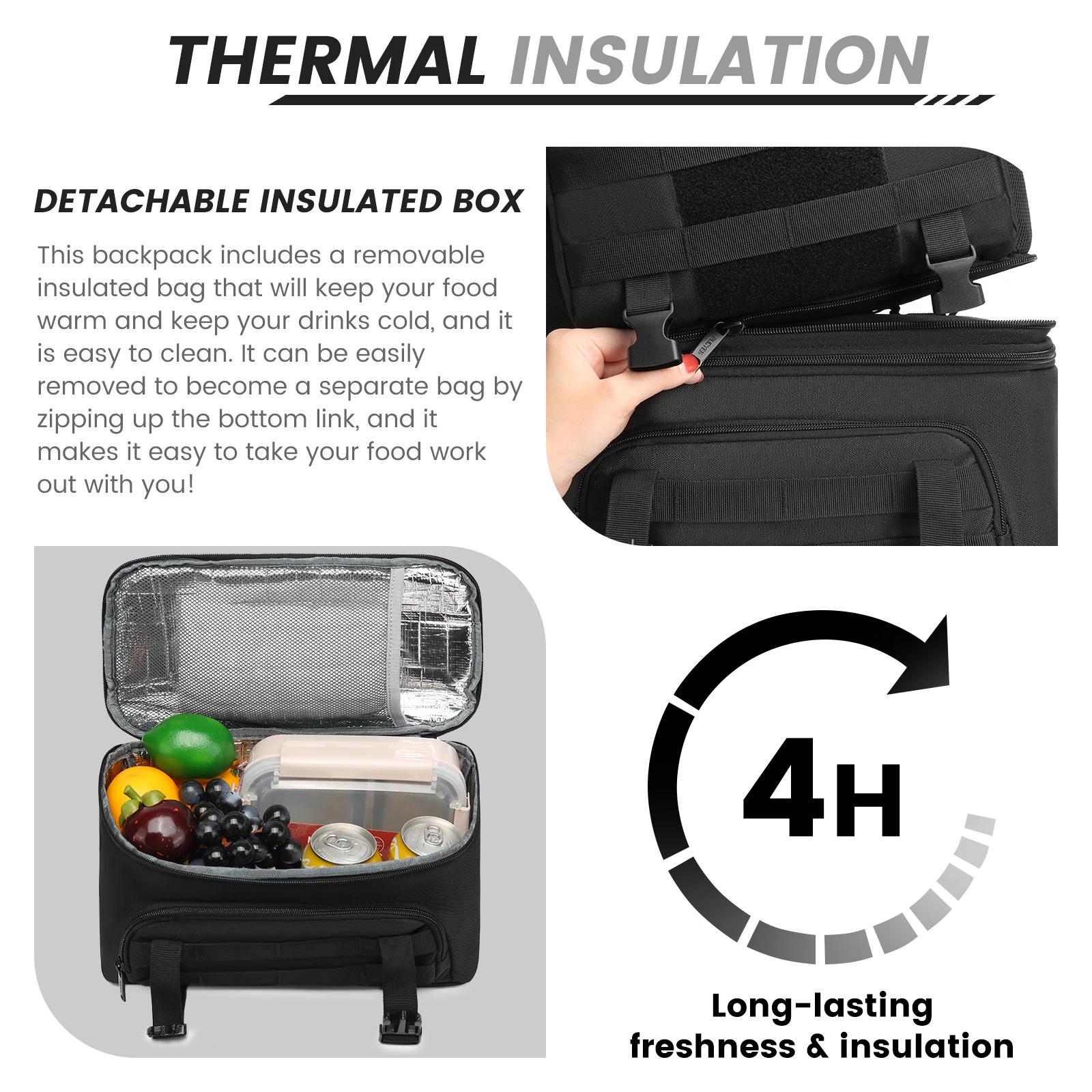 Sac à déjeuner thermique Portable, sac à dos amovible, refroidisseur de grande capacité, sac de piqu