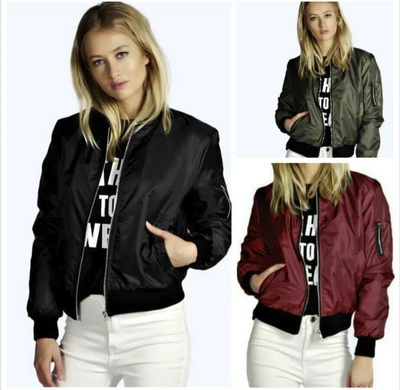 Automne nouvelles vestes courtes pour femmes Vintage haute rue col rond Bomber femme mode fermeture