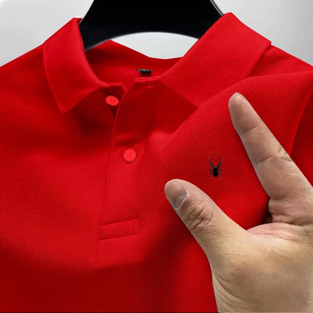 Polo décontracté respirant et confortable pour homme, couleur unie, haute qualité, manches courtes –