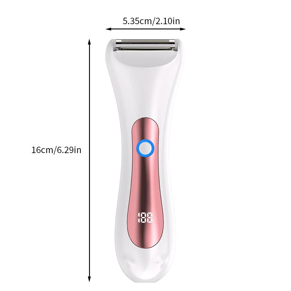 Rasoir électrique étanche pour femmes, rasoir électrique Portable humide et sec, avec tête à trois l