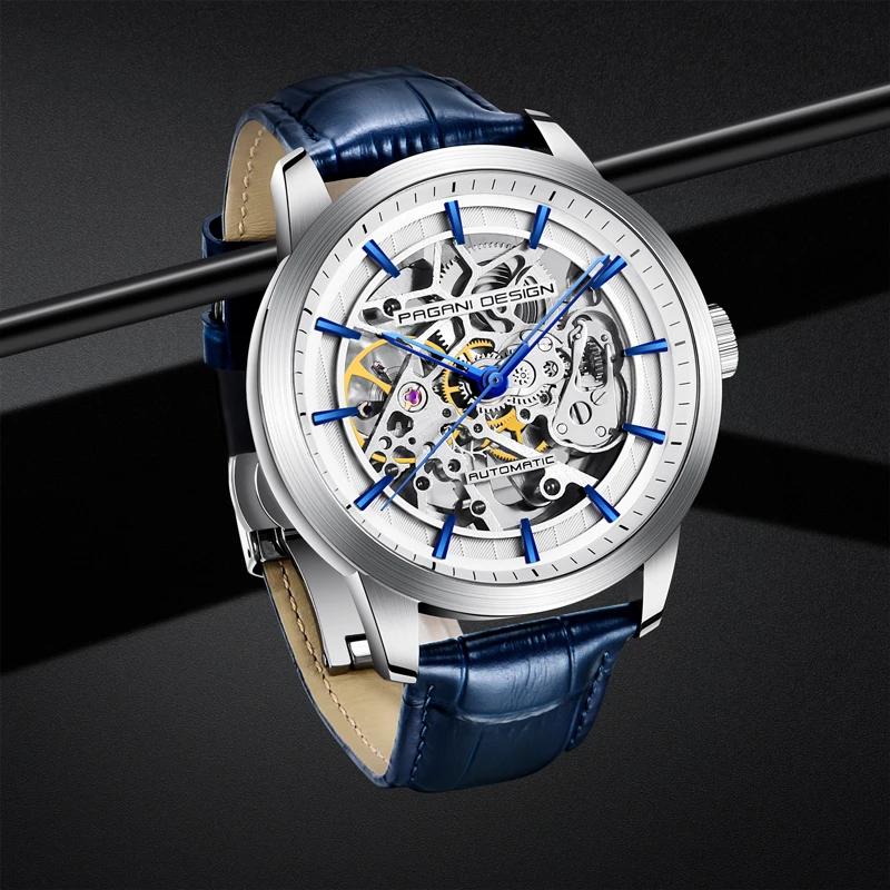 PAGANI DESIGN 2026 Nouvelle Montre Mécanique Squelette pour Homme, Montre Automatique de Luxe Haut d