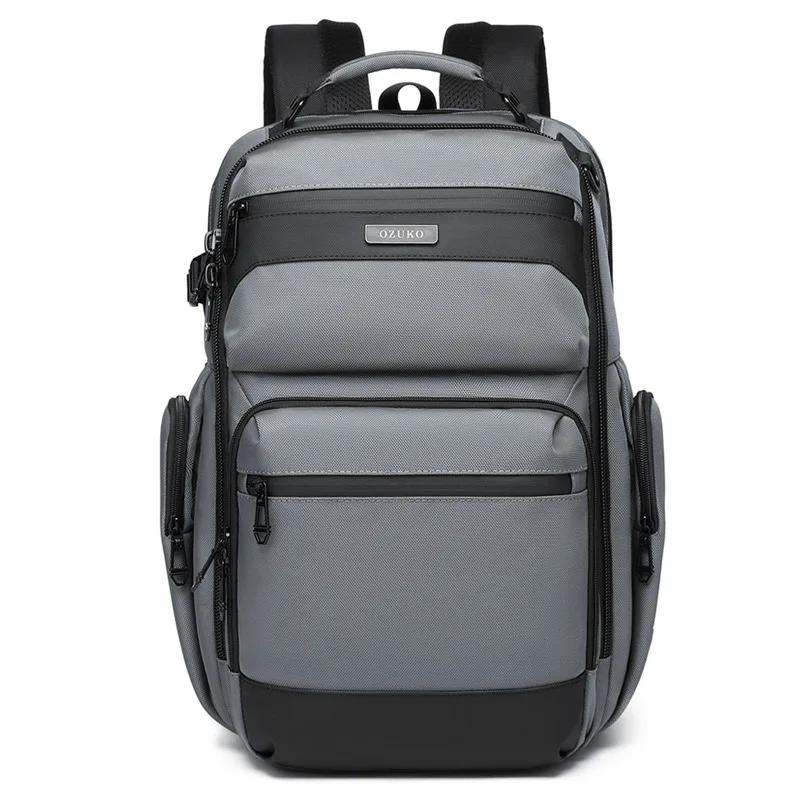 Ozuko – sac à dos étanche multifonctionnel pour hommes, sac à dos pour ordinateur portable 15.617.3