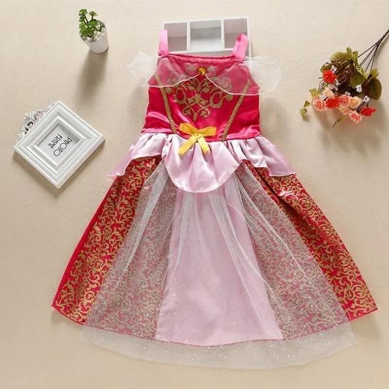 Robe de princesse pour filles, cendrillon, blanche-neige, aurore Sofia raiponce, Costume d'halloween