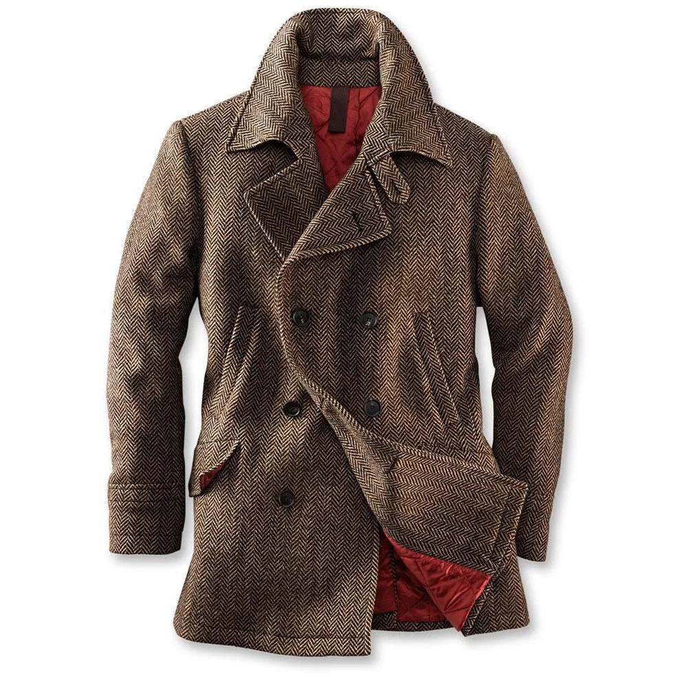Veste de costume pour hommes, simple boutonnage, chevrons, poches Design de mode décontractées, tail