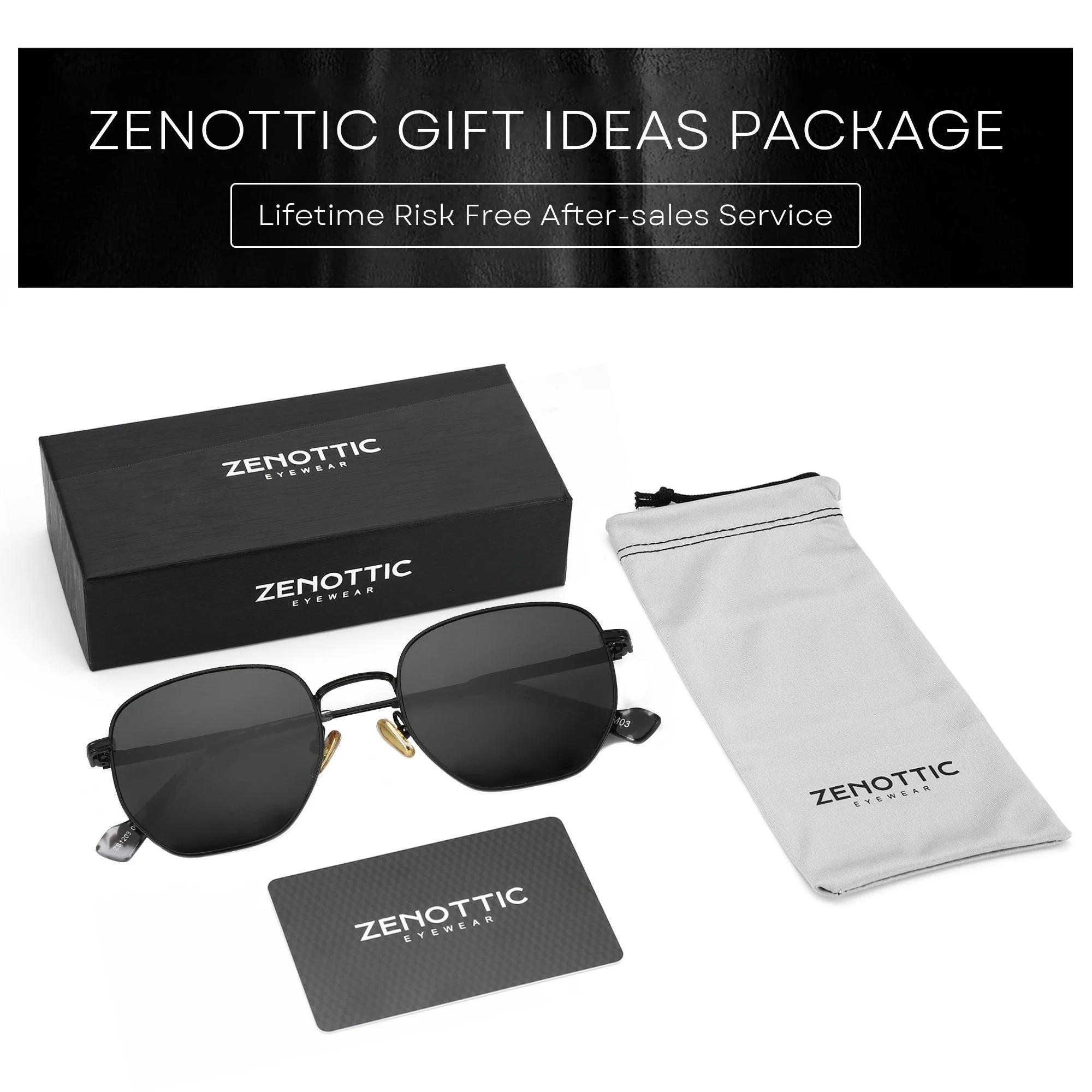 ZENOTTIC Lunettes de soleil polarisées à géométrie hexagonale tendance pour hommes et femmes, lunett