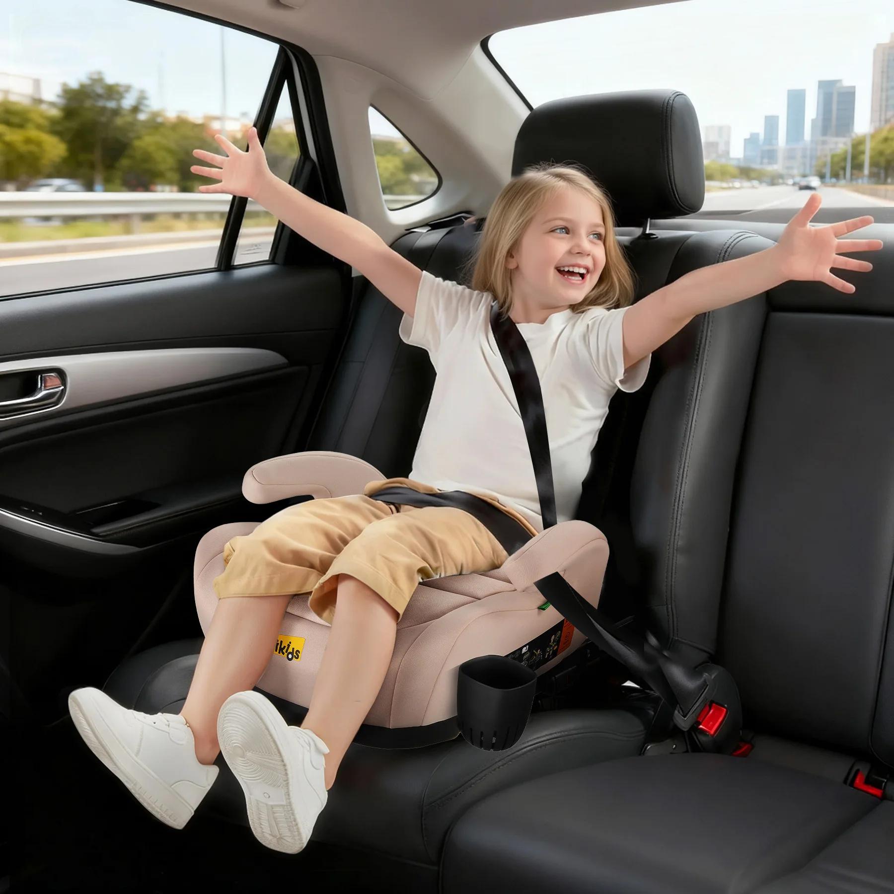 Siège rehausseur portable Jovikids OHHO+ avec porte-gobelet, pour siège auto de voyage pour enfants,