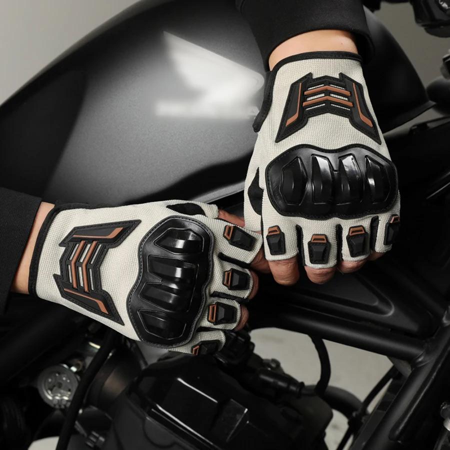 Gants demi-doigt pour hommes, gants de protection d'extérieur F, tenue de sport, résistants à l'usur
