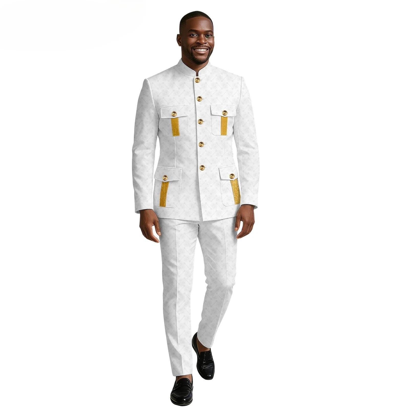 Nouveau costume pour homme 2 pièces, blazer formel d'affaires, design à double boutonnage, smoking d