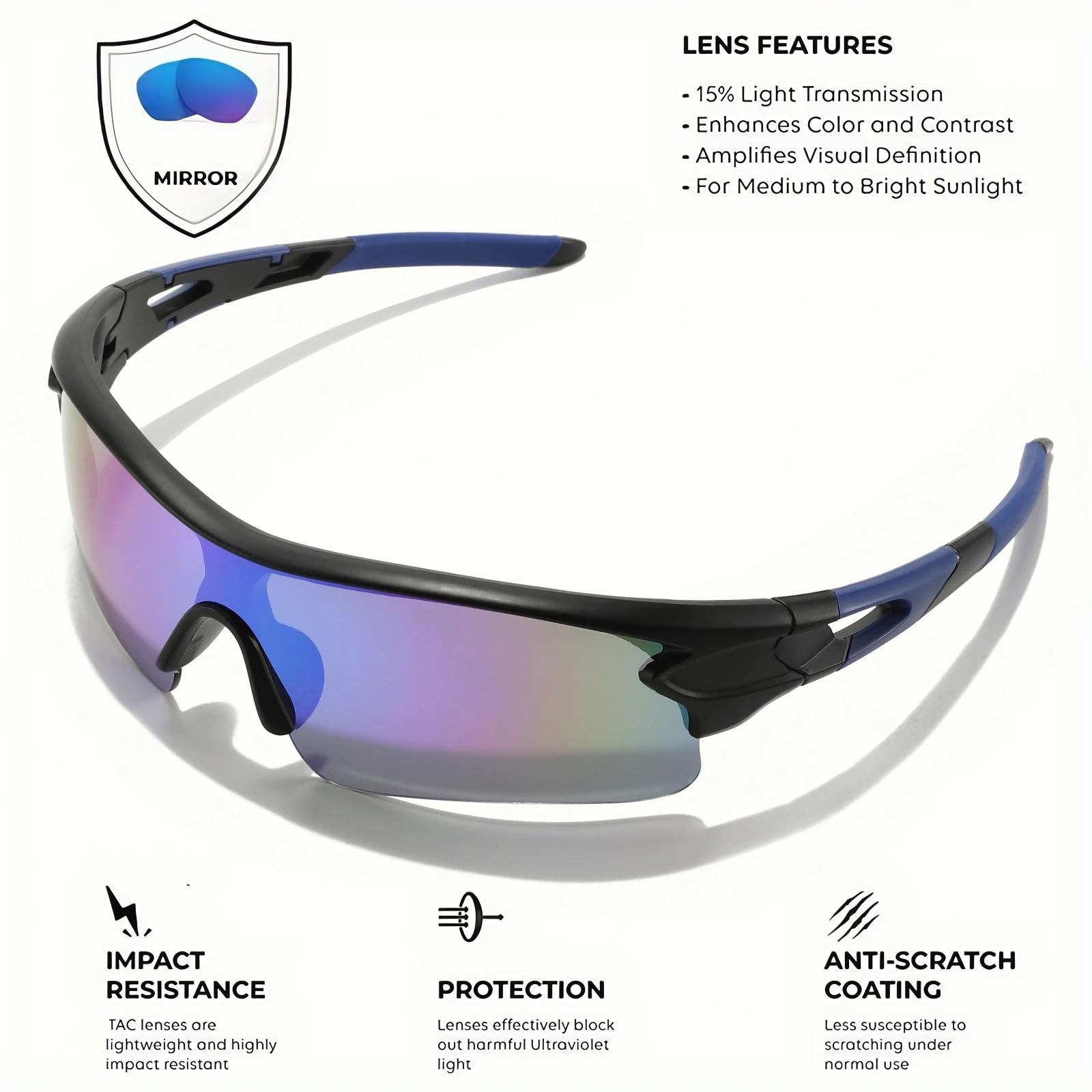Nouvelles lunettes de sport de protection UV400-lentille légère à couverture complète, enveloppantes