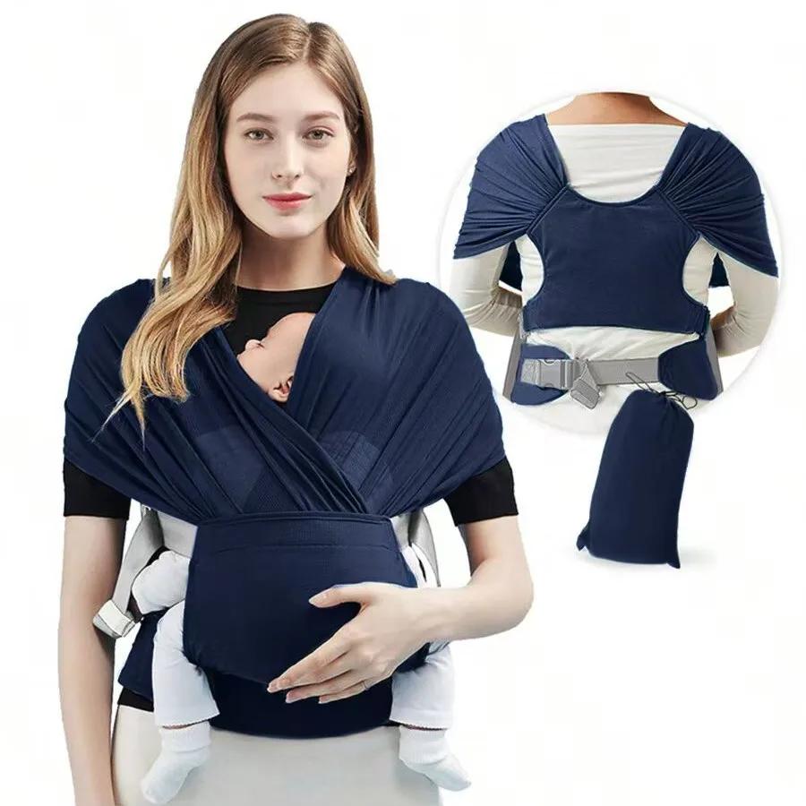 Écharpe réglable pour nouveau-né en maille d'air respirant avec siège hipseat confortable