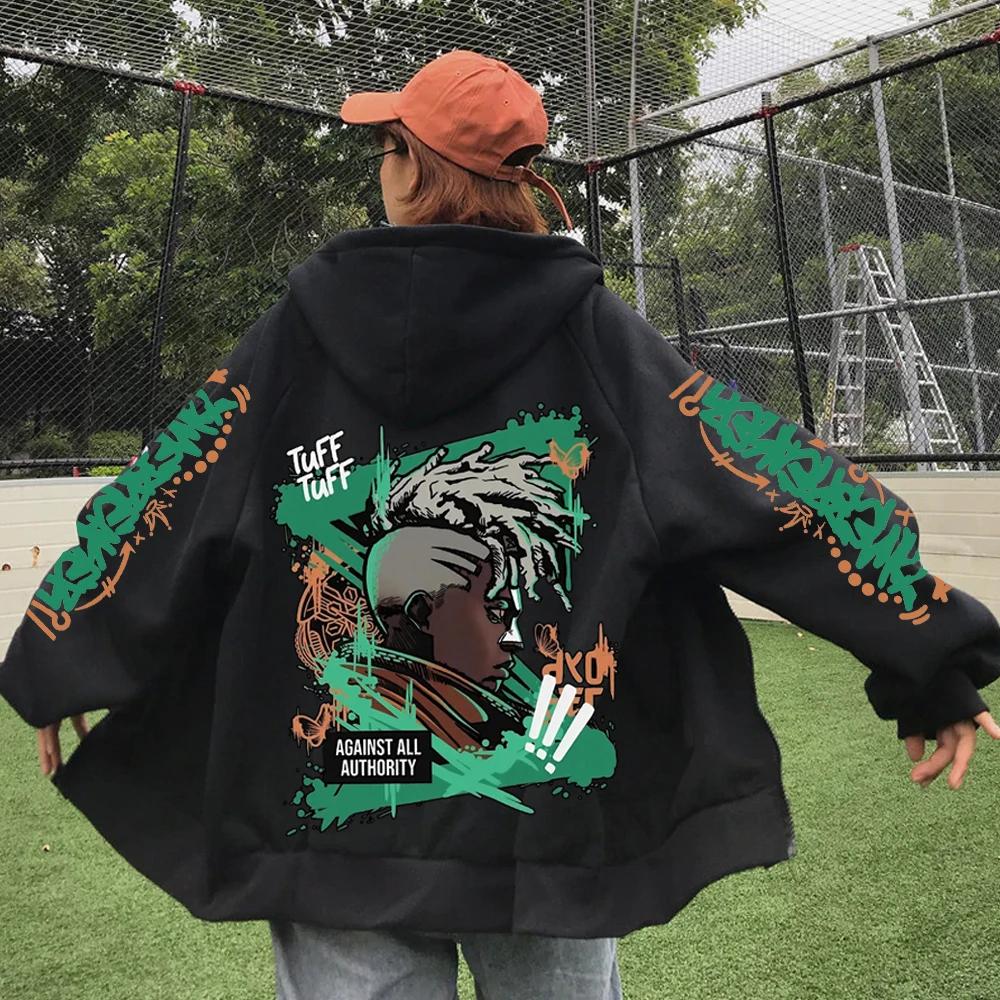 2025 Anime Arcane Vi sweat à capuche zippé Harajuku hauts pullover à manches longues pulls décontrac
