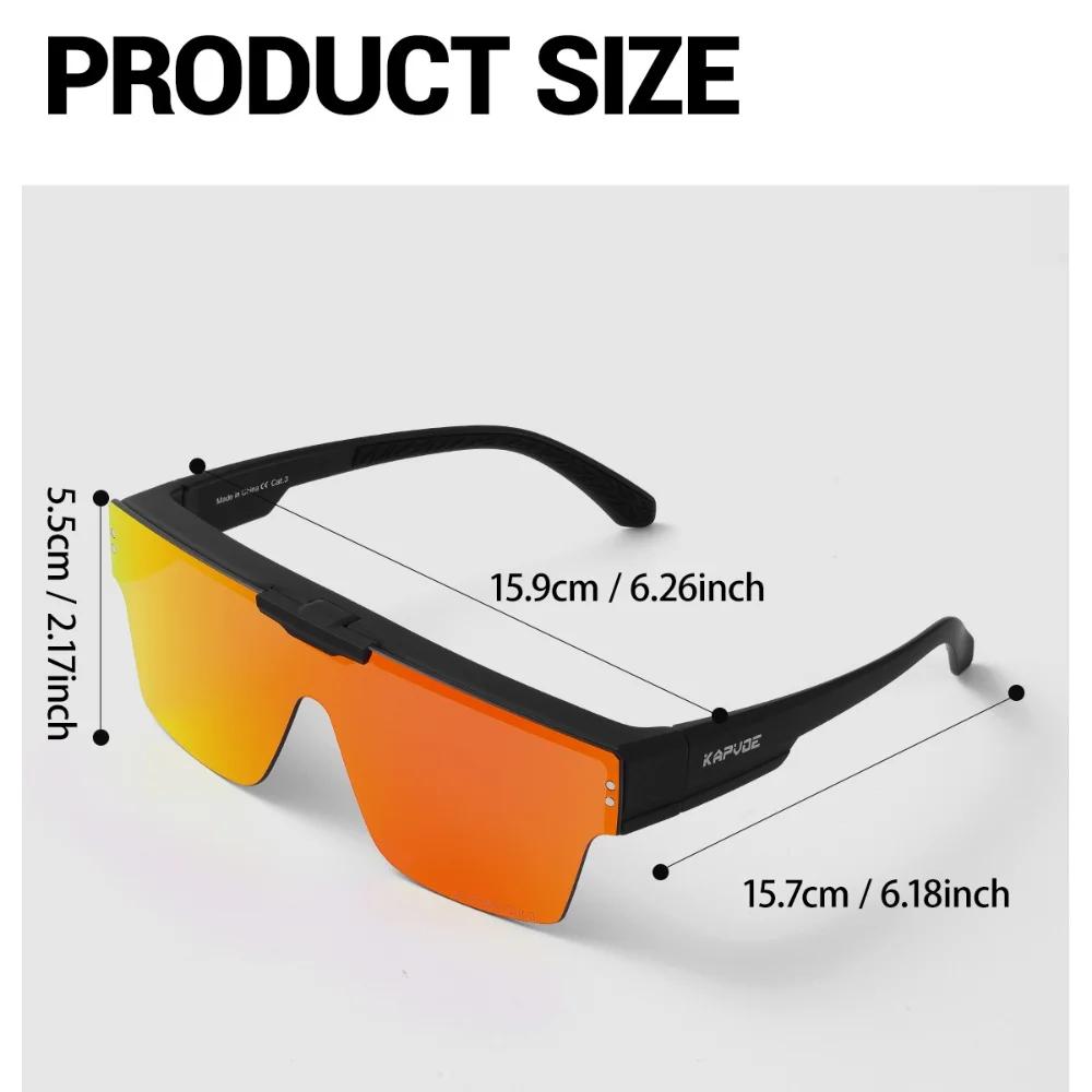 Lunettes de soleil KAPVOE à clipser pour hommes, photochromiques, adaptées au cyclisme, protection U
