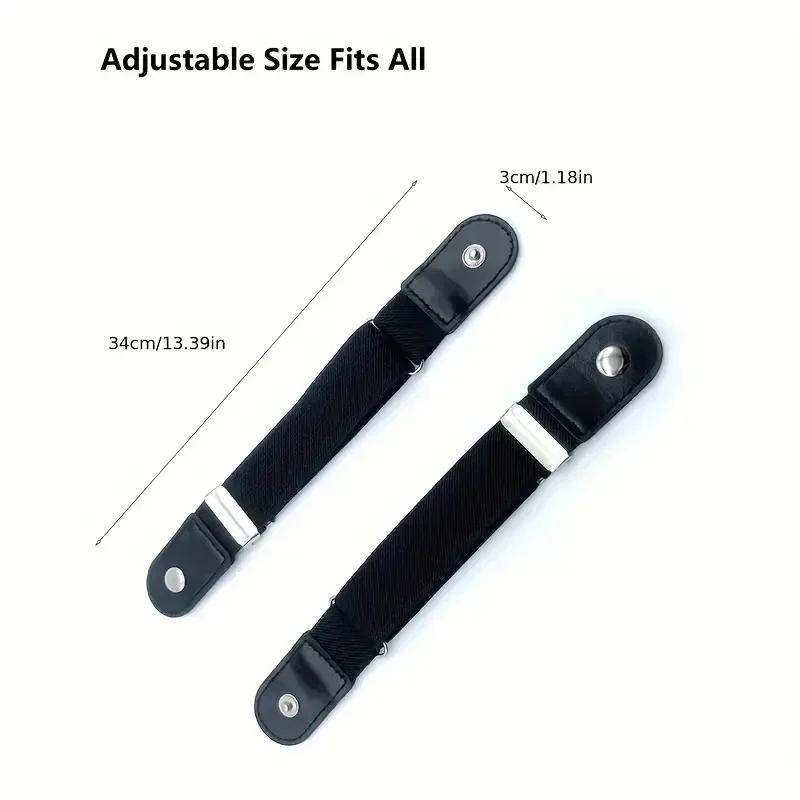 2 pièces/ensemble sans boucle ceinture élastique pour femmes hommes unisexe ceinture extensible pour
