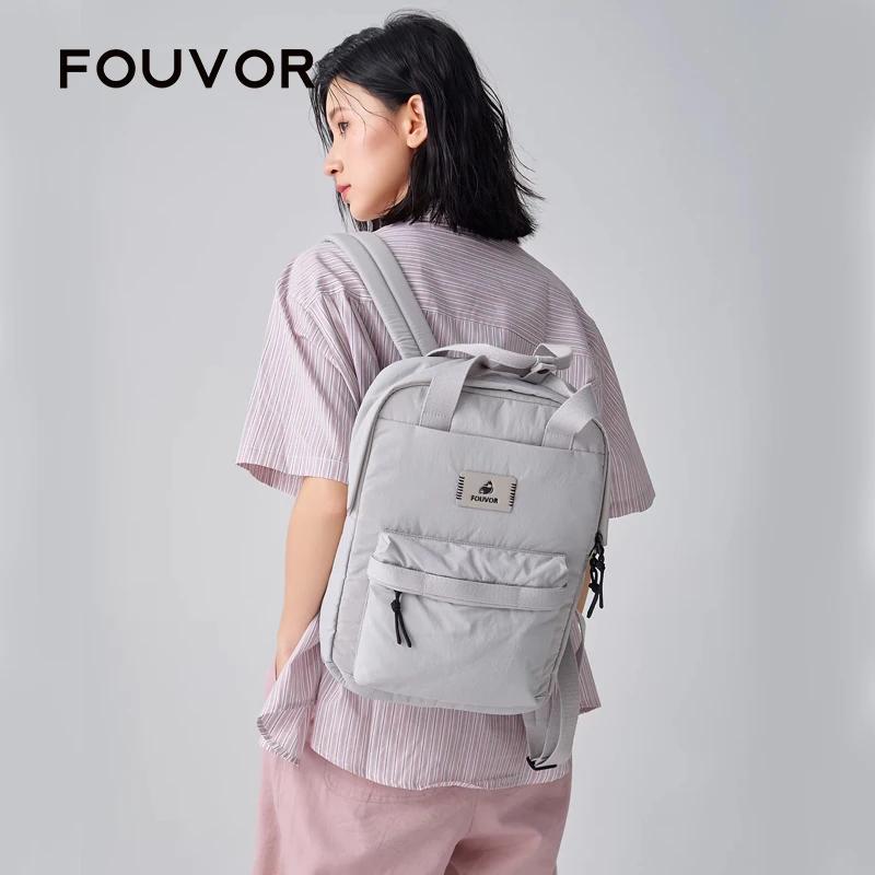 Fouvor – sac à dos à plusieurs poches pour femmes, grande capacité, léger, pour voyage, unisexe, pou