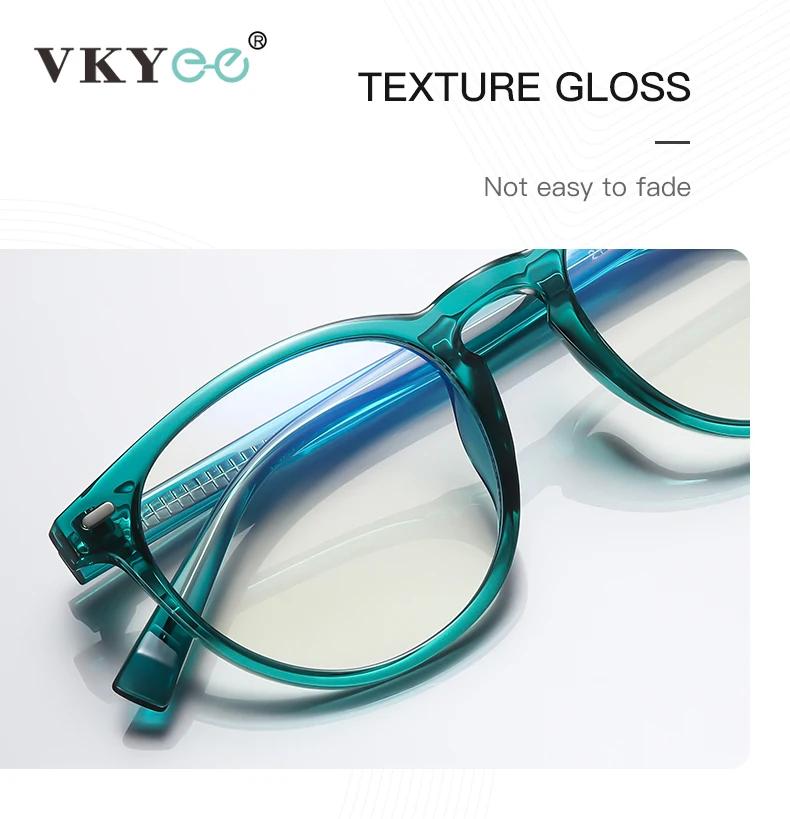 VKYEE rond petit cadre Simple Design de mode femmes Anti-lumière bleue lunettes personnalisables Pre