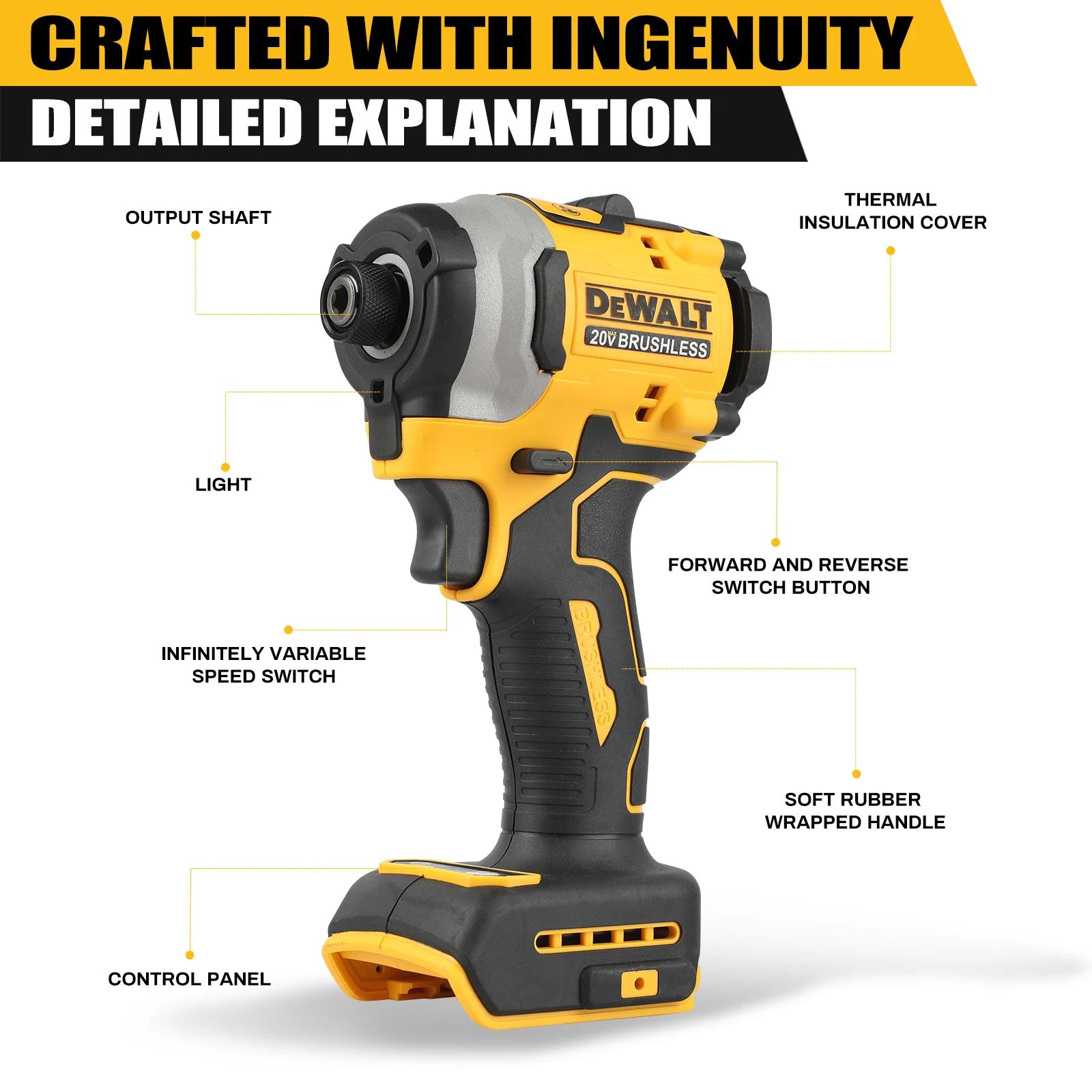 DeWalt – tournevis à moteur sans balais au Lithium, tournevis électrique, perceuse à main électrique