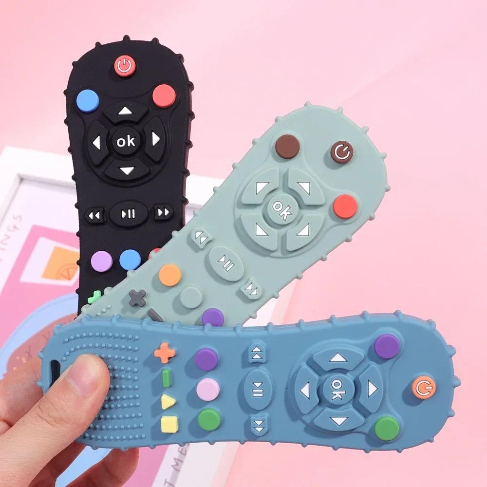 Nouveauté Silicone Simulation TV télécommande forme apaisant jouet bébé de qualité alimentaire Tease