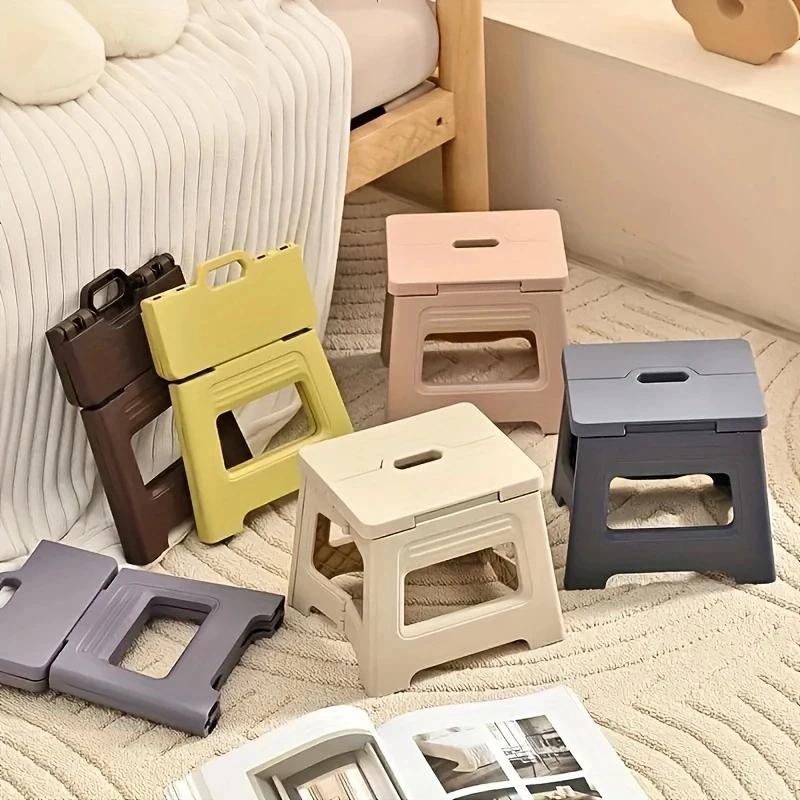 Tabouret pliant léger multi-usage, marchepied portable épaissi, bancs en plastique antidérapants pou