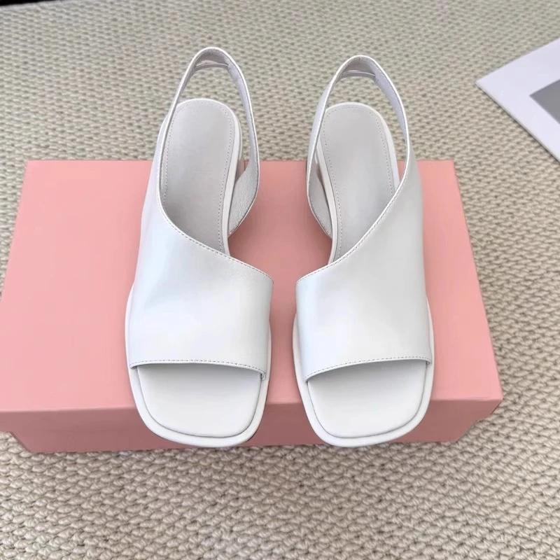 Sandales romaines grande taille pour femme, confortables, à talon épais, bout carré, polyvalentes, t