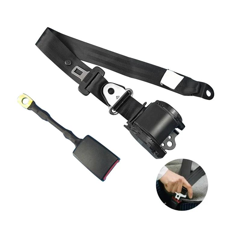 Ceinture de sécurité rétractable universelle à 3 points, sangles de sécurité pour conducteur, verrou