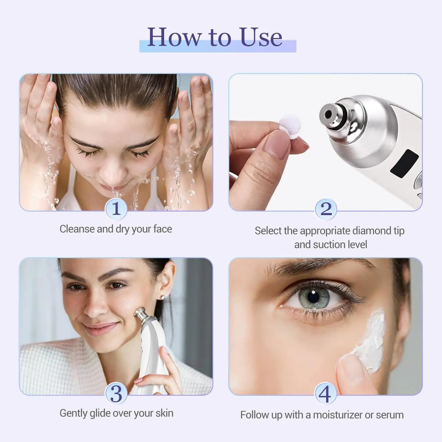 Machine portative de Microdermabrasion de diamant soins de la peau du visage dispositif de beauté d'