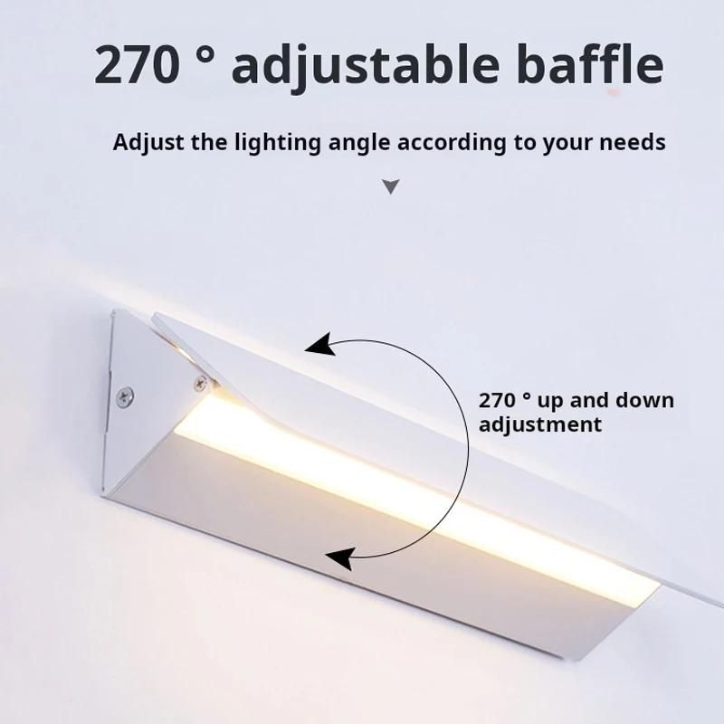 Applique murale LED d'intérieur en alliage d'aluminium, Angle réglable, pour la maison, le salon, la