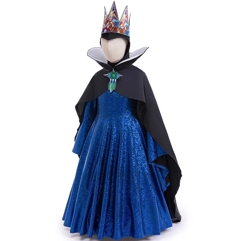 Costume de reine maléfique blanche-neige pour filles, vêtements de spectacle sur scène pour enfants,