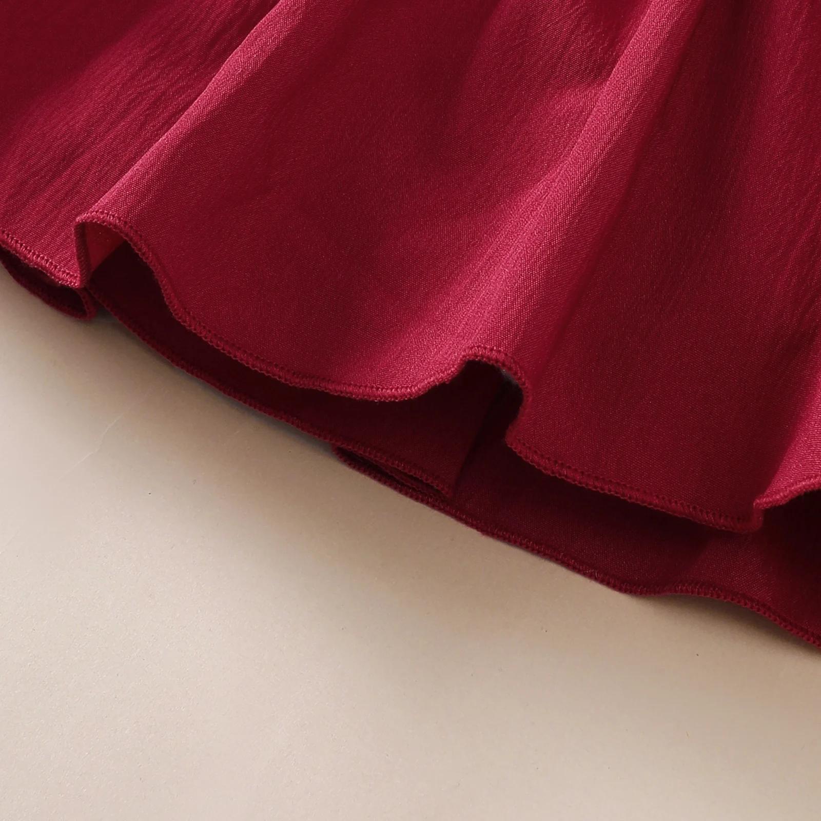 Robe d'automne pour bébé fille, bords et nœud à volants, robe à manches longues + bandeau pour 0-18