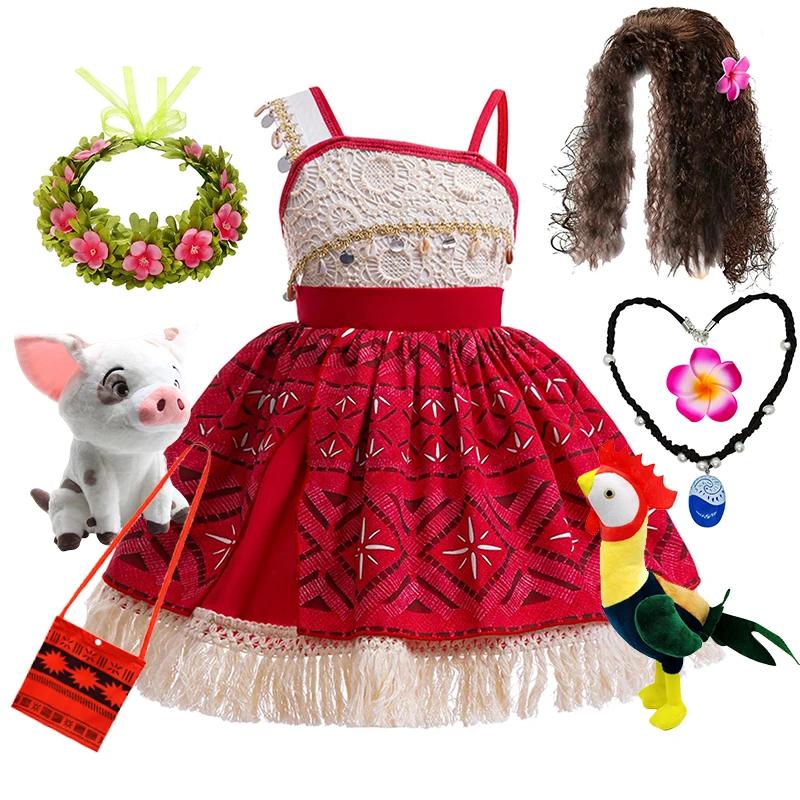 Film princesse Moana 2 robe filles Cosplay Vaiana carnaval fête océan aventure Costume enfants Hallo