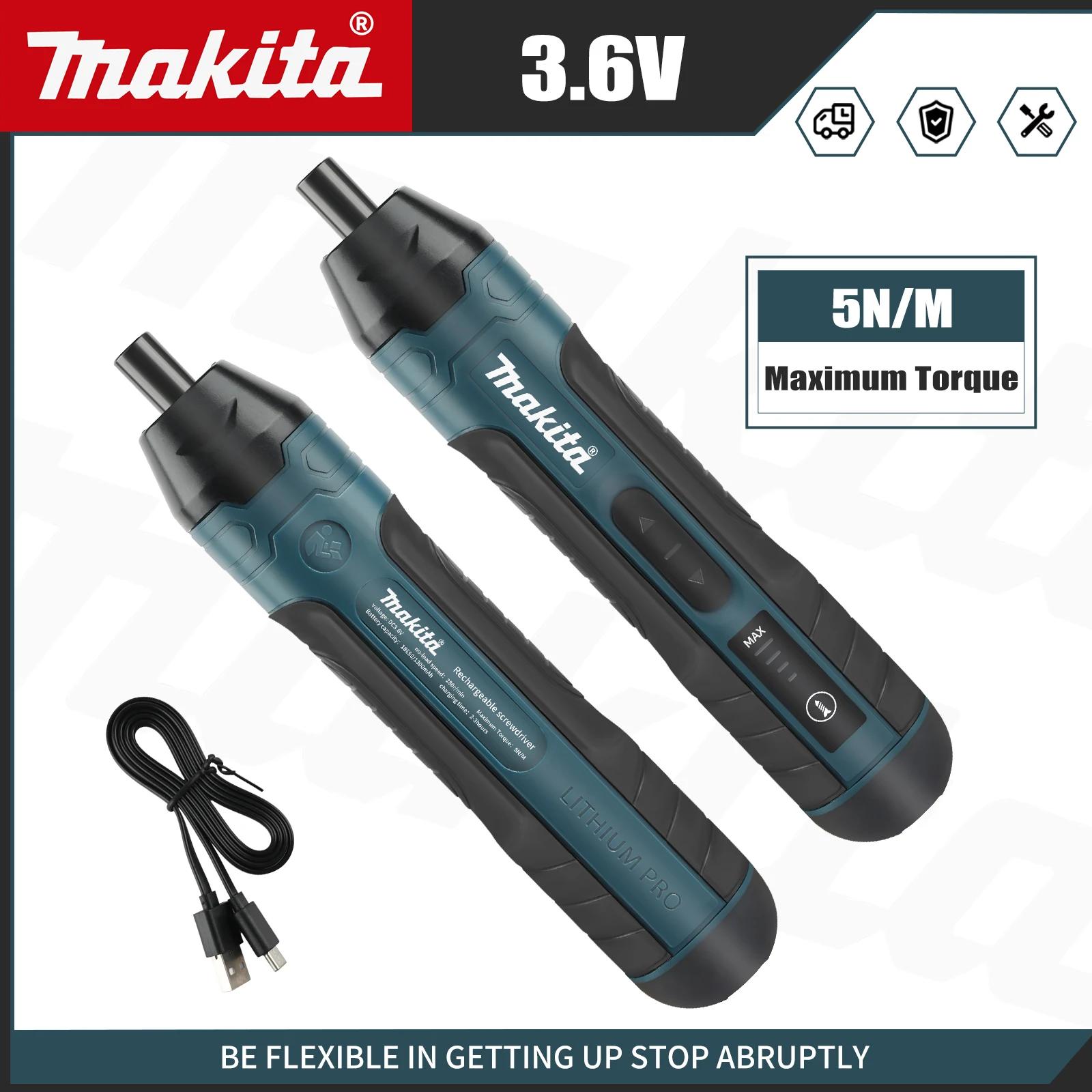 Tournevis électrique sans fil Makita | couple 3,6 V 5 N.m | Mandrin 1/4" | Batterie Li-ion 130