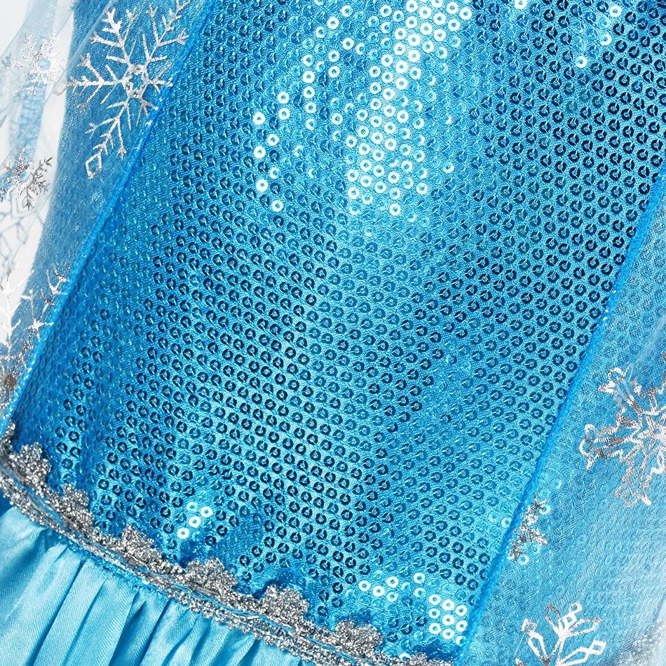 Costumes reine des neiges Elsa pour filles, Robe de bal de carnaval, vêtements de jeu pour enfants,