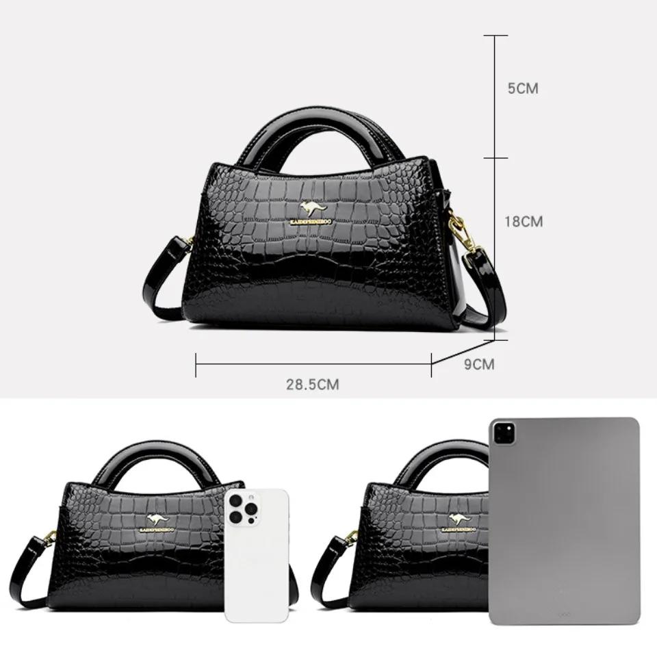 KAIDIFEINIROO marque kangourou Alligator Pu cuir épaule sac à bandoulière pochette sacs à main pour