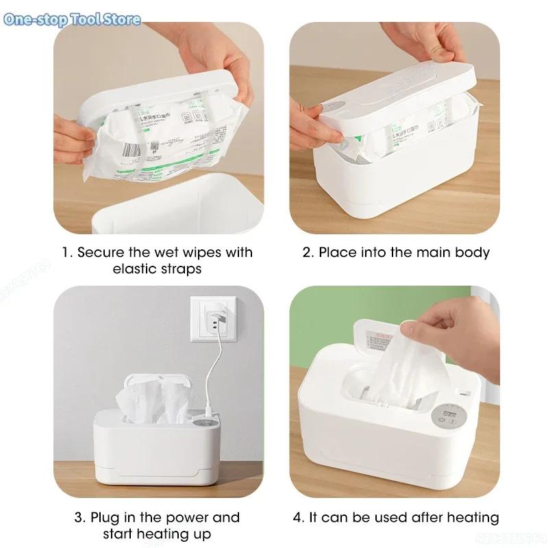 Chauffe-lingettes humides pour bébé, Machine chauffante, lingettes chauffantes, serviette en coton U