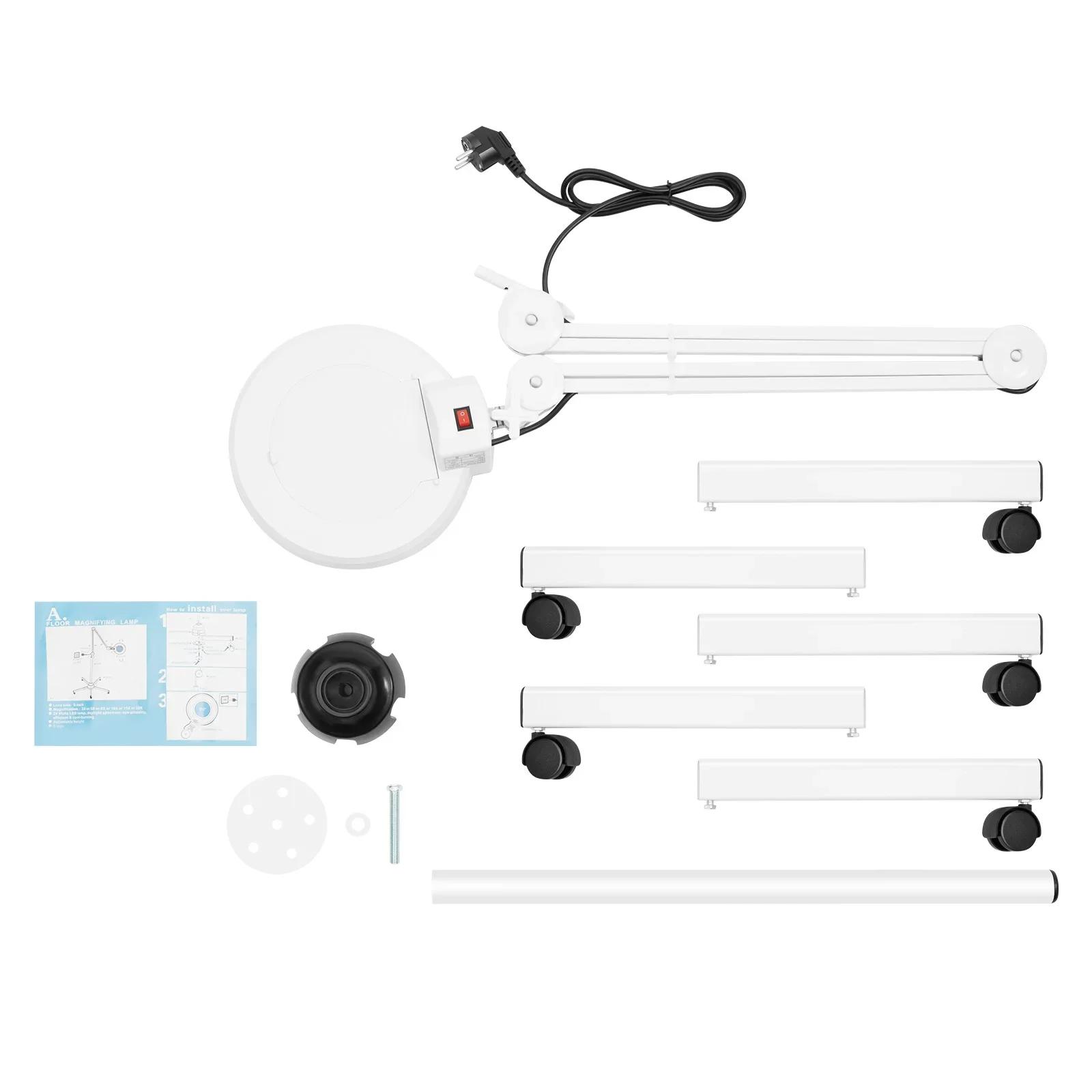 NOUVELLE Lampe Loupe 8x avec Lumière LED et Support, Lampe Loupe Circulaire Triple 24 W sur Pied ave