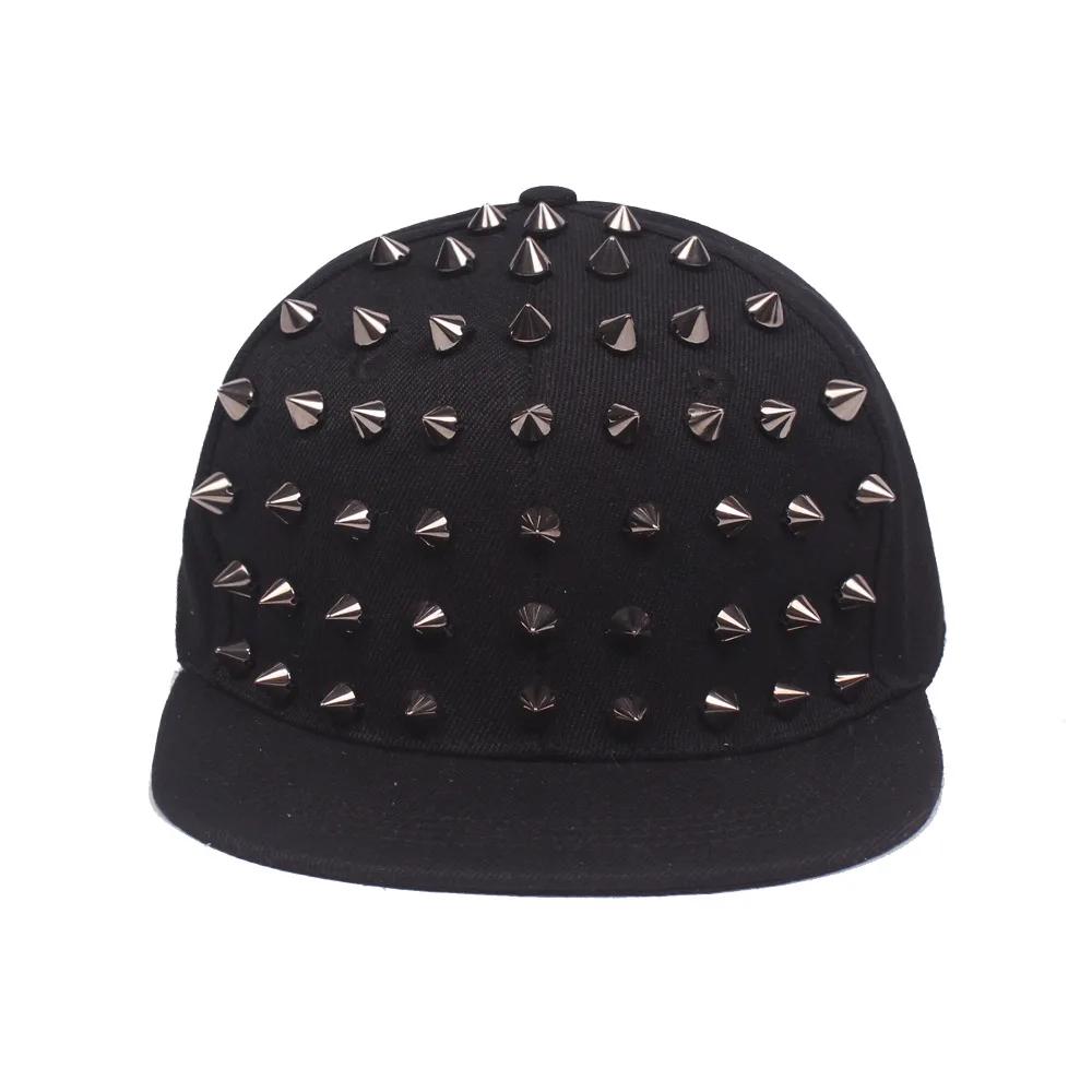 Chapeau plat à rivets pour hommes et femmes, Punk Rock, casquettes de Baseball à clous Hip Hop, homm