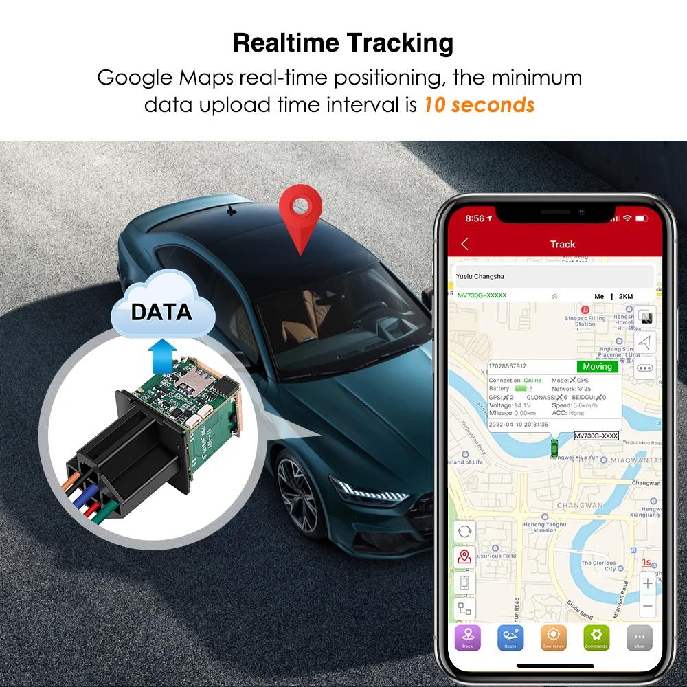 MiCODUS 4G GPS Tracker dispositif de suivi de voiture MV730G relais GPS moto coupure carburant 9-95V