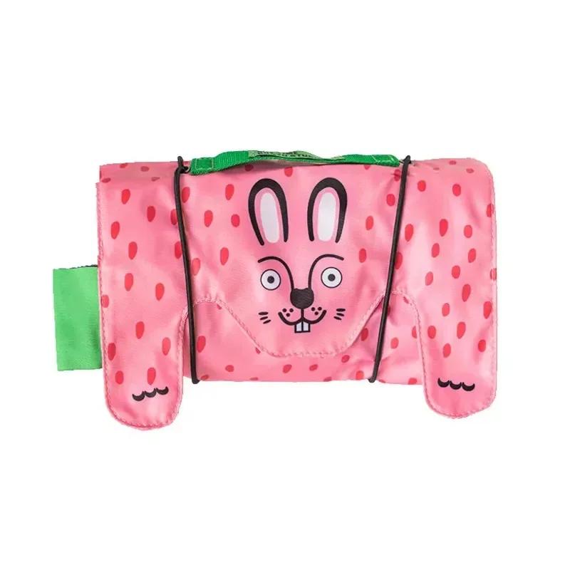 Sac à pinceaux de maquillage portable Kawaii, grande capacité, 4 en 1, poignées amovibles, animal mi