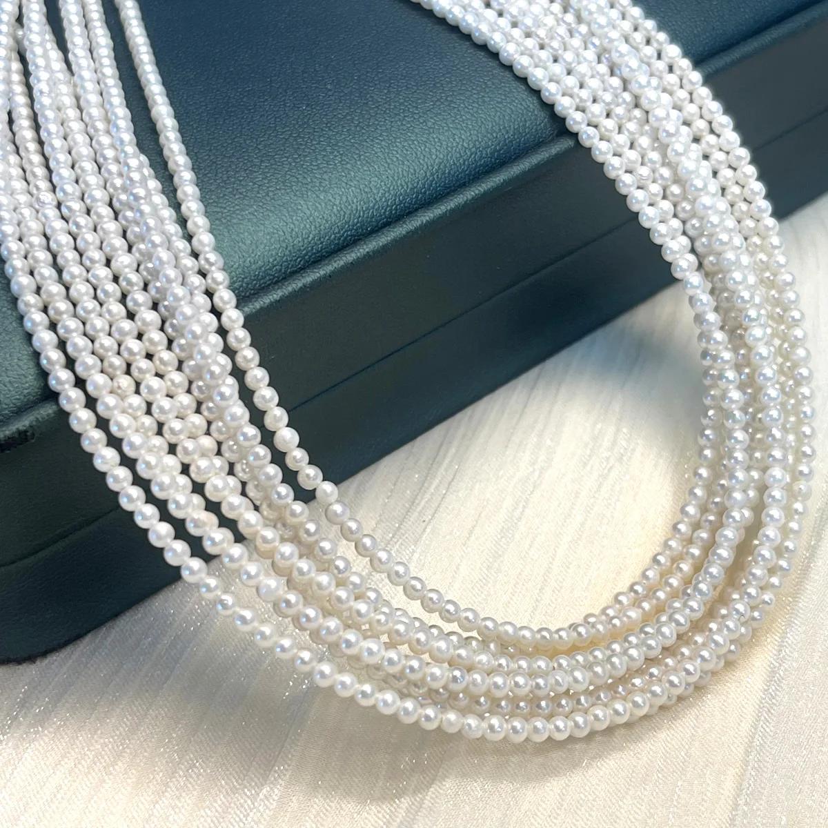 Perles presque rondes de haute qualité AAA 2-3mm, perles d'eau douce naturelles exquises pour la fab