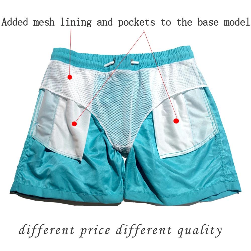 Short de bain pour hommes, maillot de bain à séchage rapide, maillot de bain respirant avec cordon d