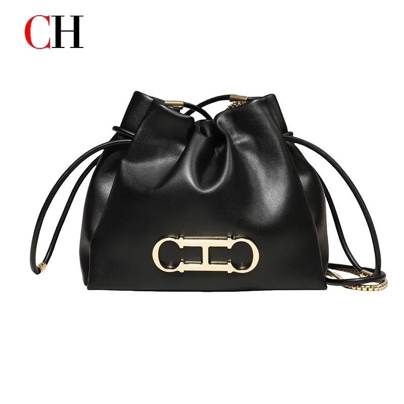CH – sac de banlieue à la mode pour femmes, sac à main Design de couleur unie de haute qualité, peti