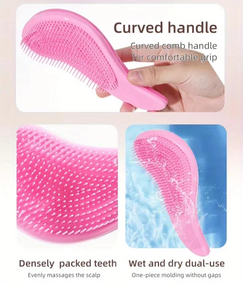 Brosse à cheveux démêlante, peigne de Massage du cuir chevelu doux, antistatique, brosse de toiletta