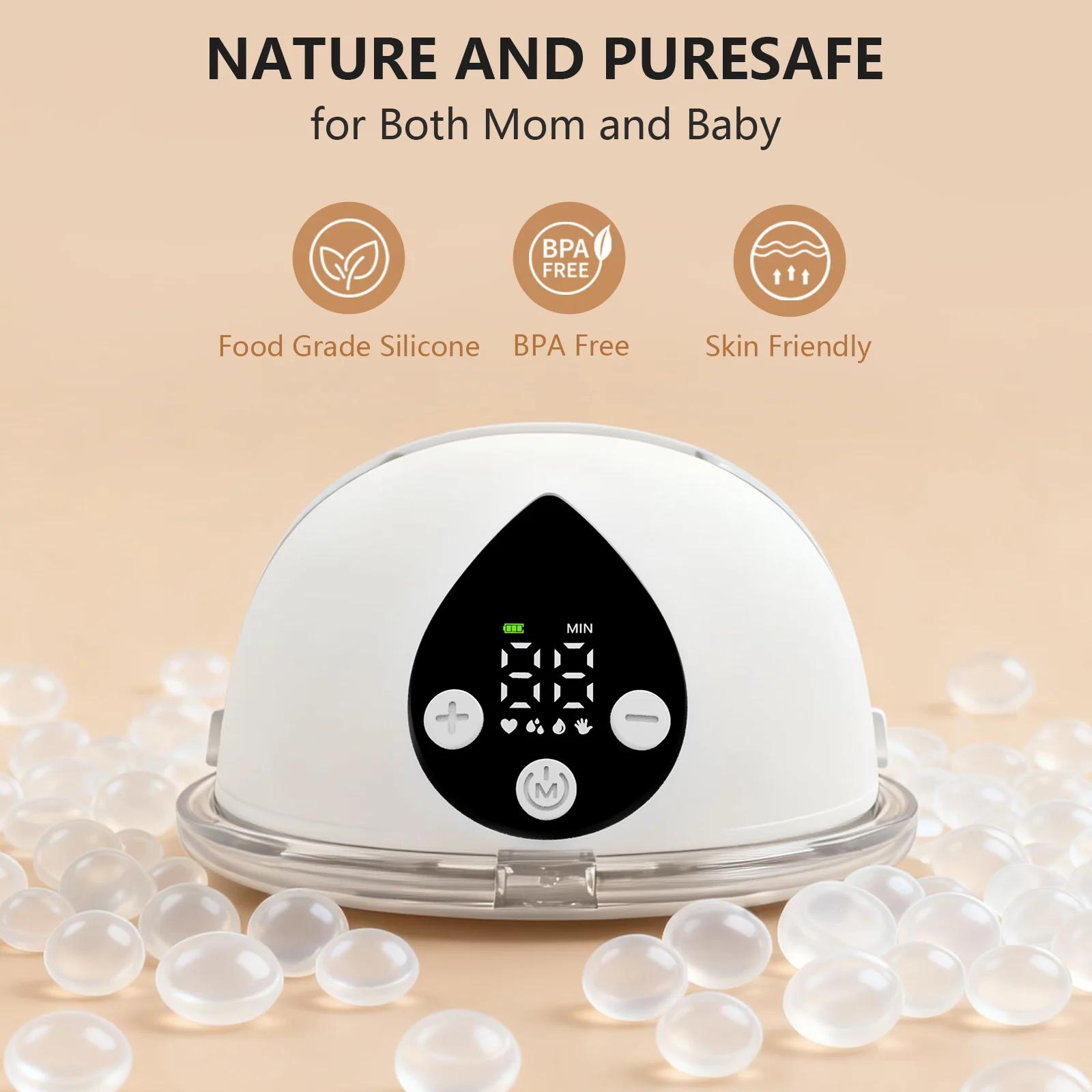Tire-lait électrique mains libres, tire-lait portable MY-386 avec 12 niveaux et 4 modes, ensemble po