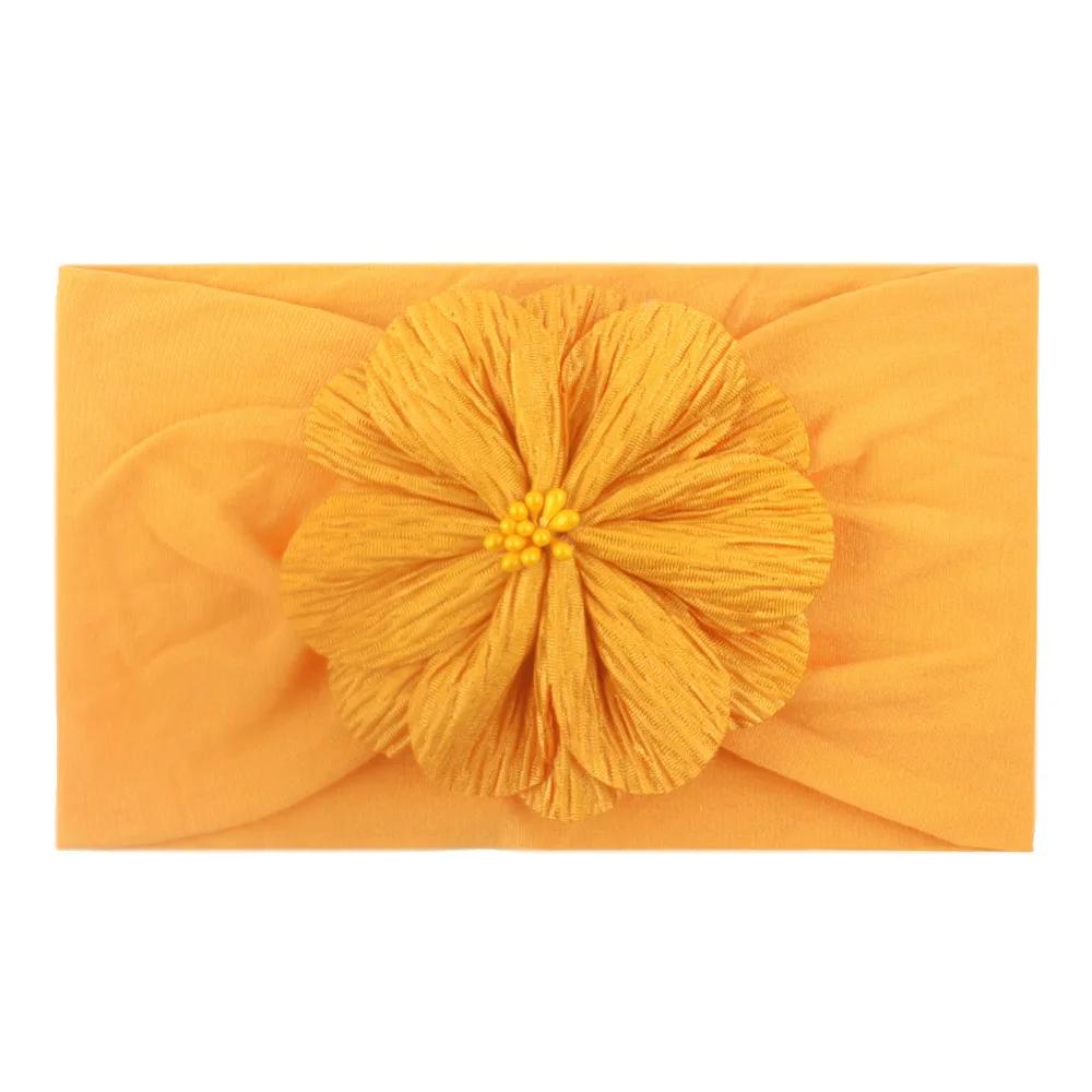 Bandeau à fleurs pour bébé fille, 13 couleurs, doux et élastique, adapté aux foulards pour nouveau-n