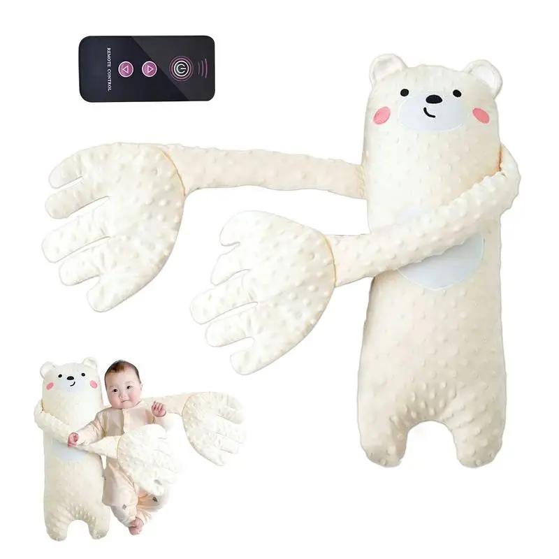 Jouet électrique de sommeil pour bébé, télécommande, poupées apaisantes en peluche en forme d'ours d