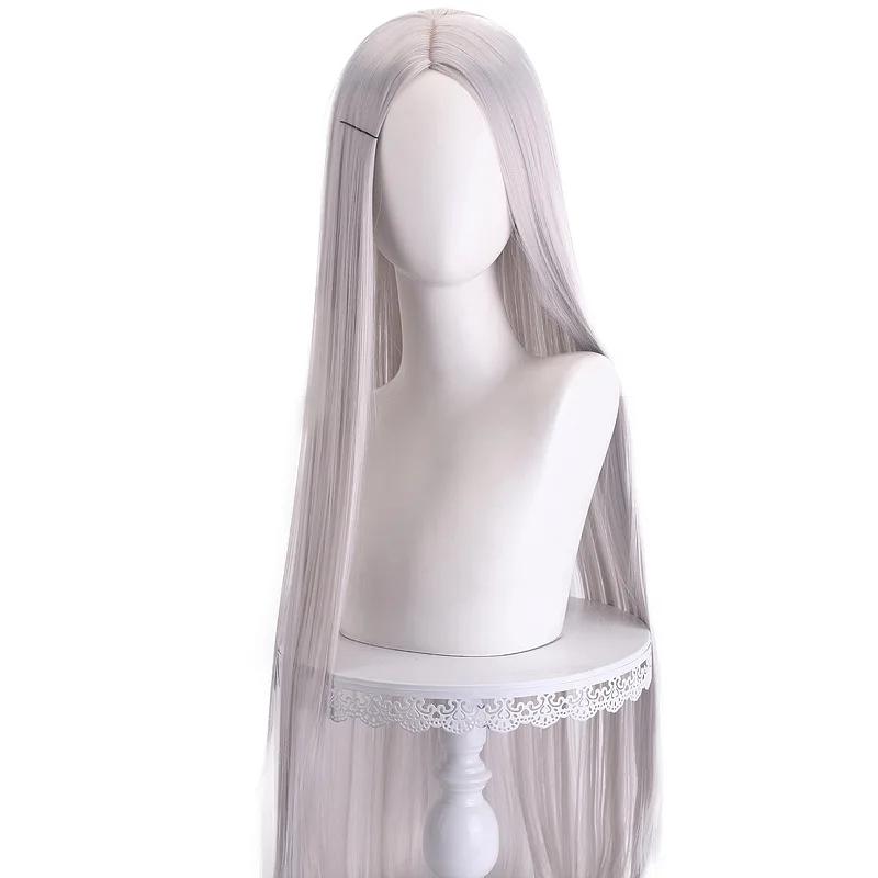 Perruque synthétique pour femmes, 40 pouces, couleur anime, longue et droite, frange fendue centrale