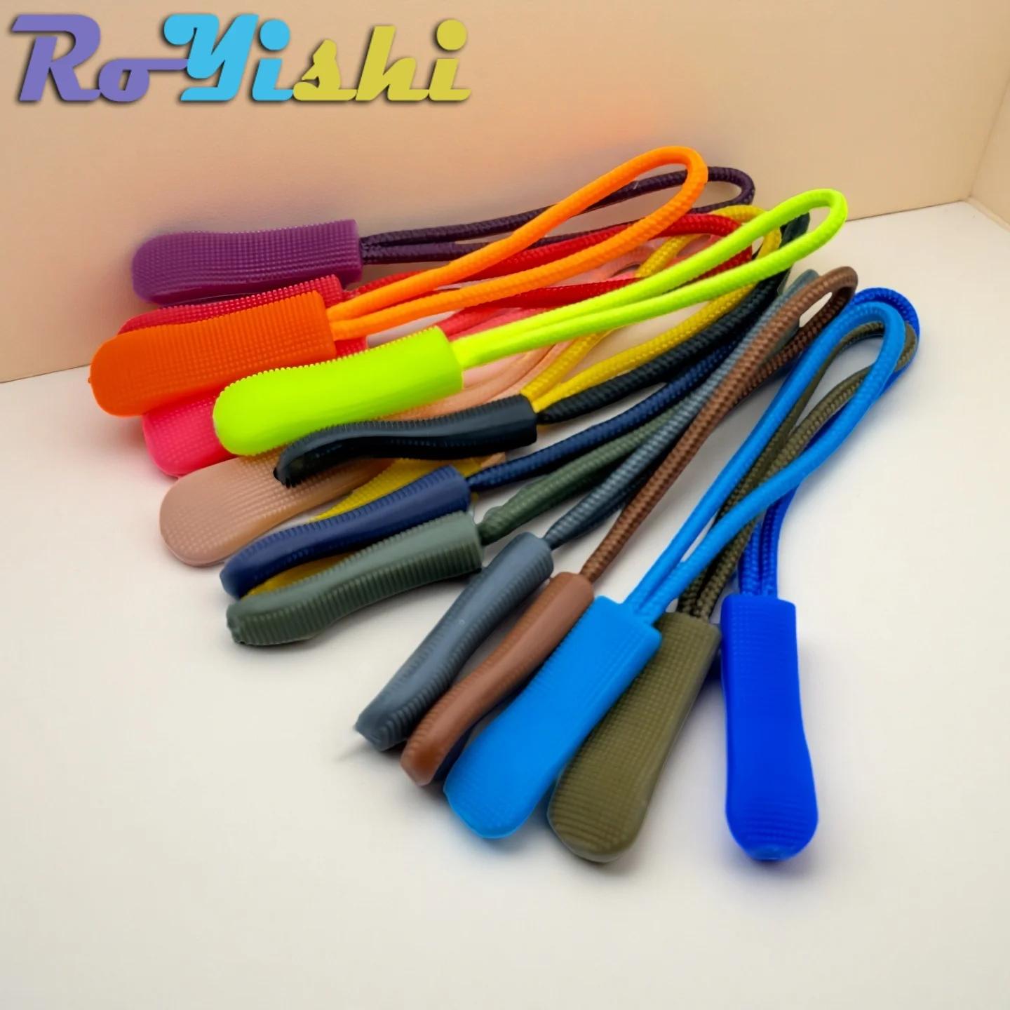 Lot de 10/100 tirettes de fermeture éclair colorées de remplacement, rallonges de cordon pour sacs à