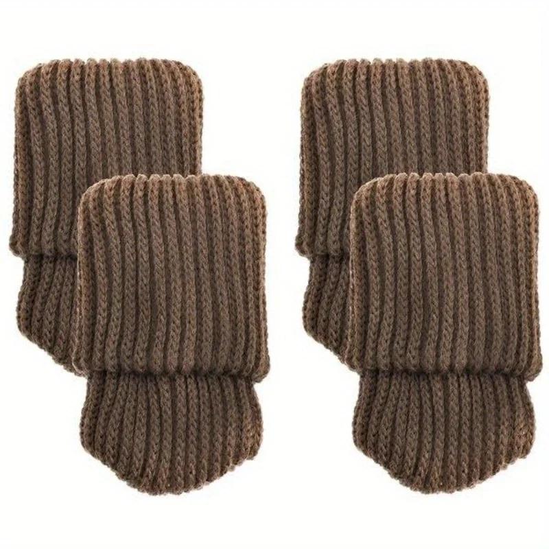 Chaussettes pour pieds de chaise, 4 pièces, gants en tissu, Protection du sol, chaussettes en laine