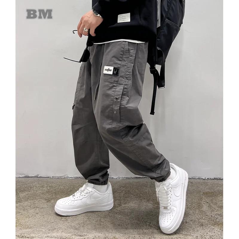 BM extérieur Baggy Cargo pantalon hommes vêtements mode coréenne Sport Joggers Harajuku pantalon de