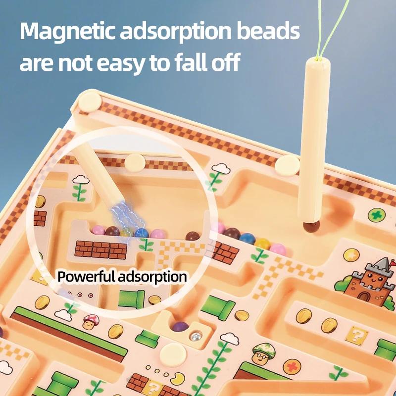 Un labyrinthe magnétique, un jouet de puzzle avancé pour enfants, qui améliore la pensée mathématiqu